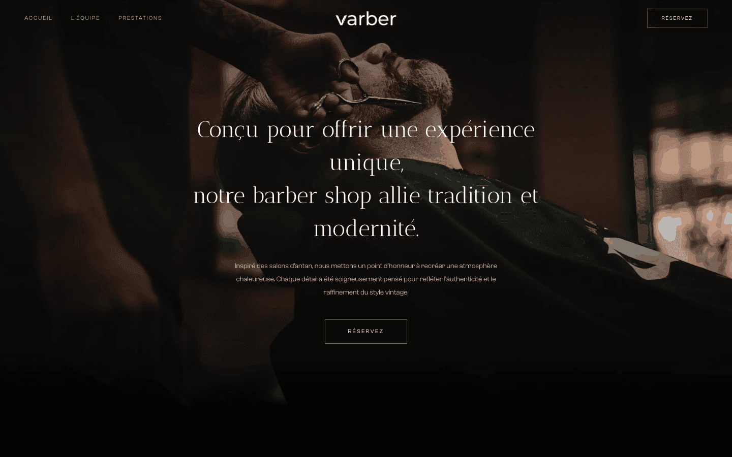Site internet varber.ch — Barbier à Genève